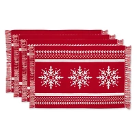 DII® Nordic Snowflake Stripe Jacquard Placemats, 4ct.