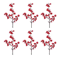 23" Red Berry Twig Sprays, 6ct.