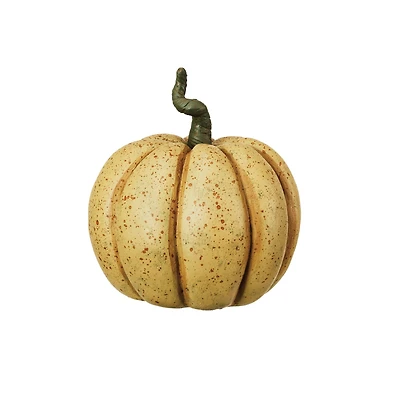 Hello Honey® 4.75" Orange Pumpkin Décor with Green Stem