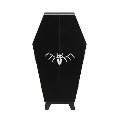 14" Black & Pink Leopard Print Coffin Tabletop Décor by Ashland®