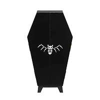 14" Black & Pink Leopard Print Coffin Tabletop Décor by Ashland®