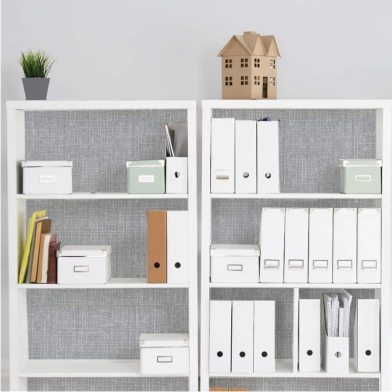 Simplify Gray Linen Self-Adhesive Shelf Liner, 2ct.