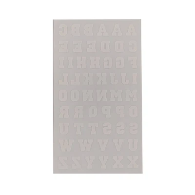 Iron-On White Flocked Athletic Letters by Make Market