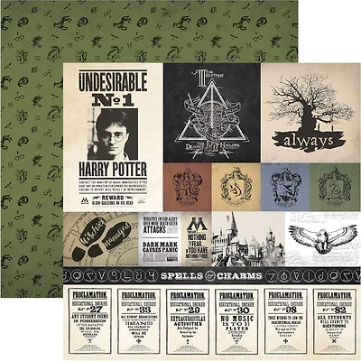 Paper House® Harry Potter Parchment Tags Double-Sided 12" x 12" Cardstock, 15 Sheets