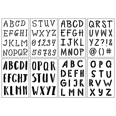 Alphabet Casual Stencils, 7" x 10" by Craft Smart®