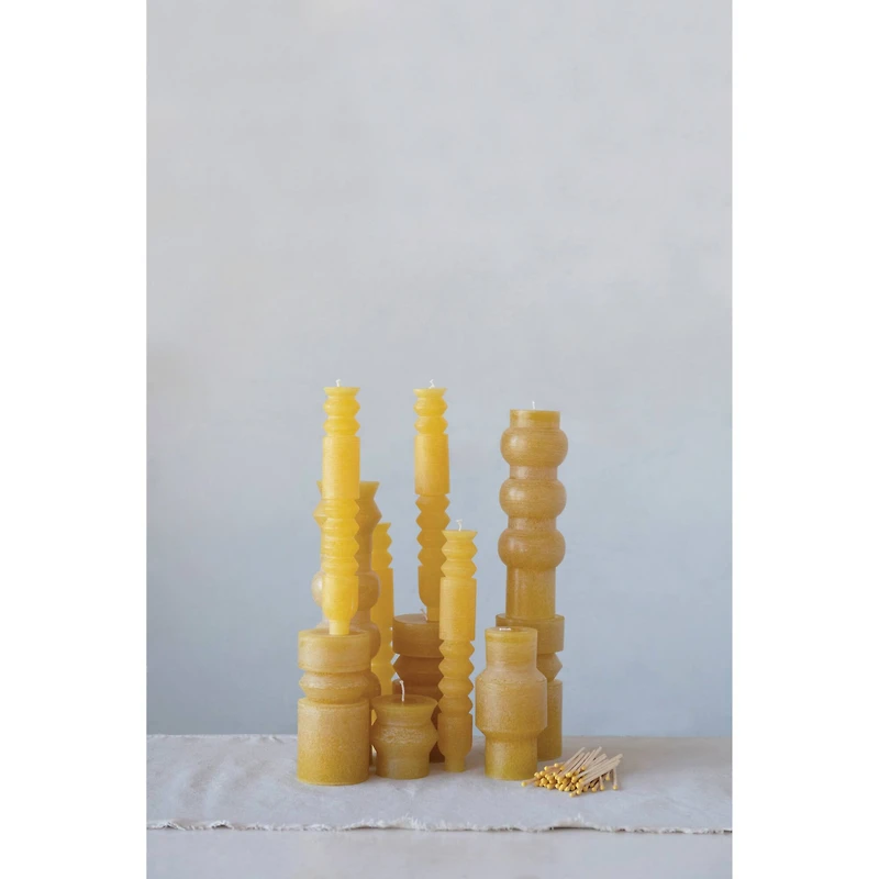 Hello Honey® 3" x 6" Honey Unscented Totem Pillar Candle