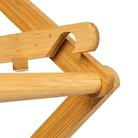 Household Essentials 60" Oversized Folding Bamboo Clothes Drying Rack with Flat Shelf