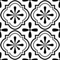 RoomMates Cosmos Black & White Peel & Stick Floor Tile