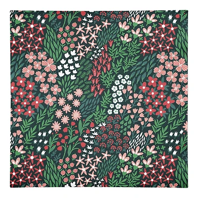 Floral Pattern 10" x 10" Cotton Twill Napkin
