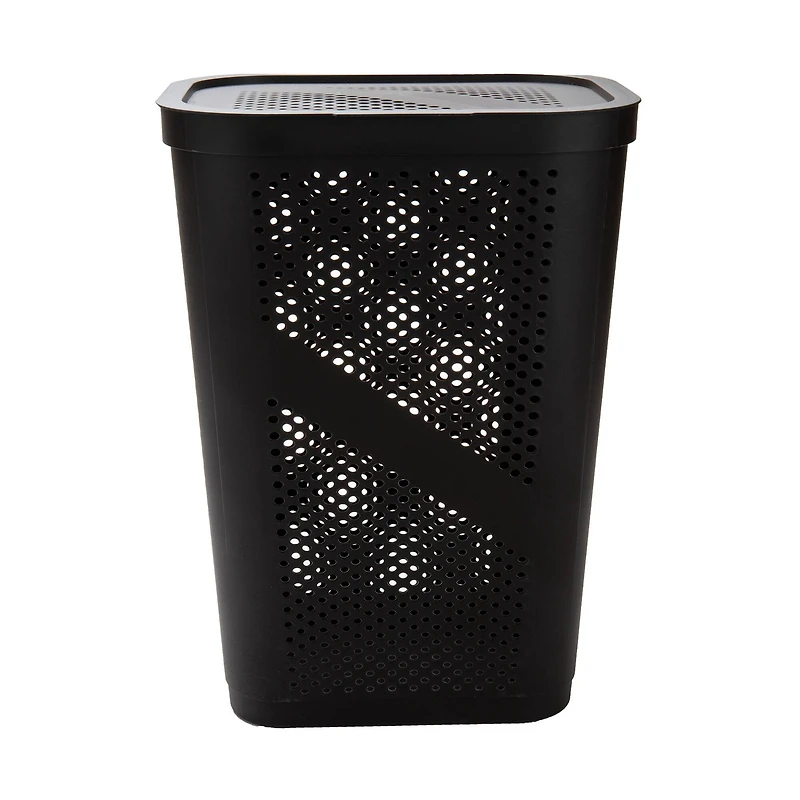 Mind Reader 60L Perforated Plastic Laundry Hamper with Lid