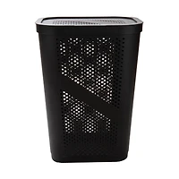Mind Reader 60L Perforated Plastic Laundry Hamper with Lid