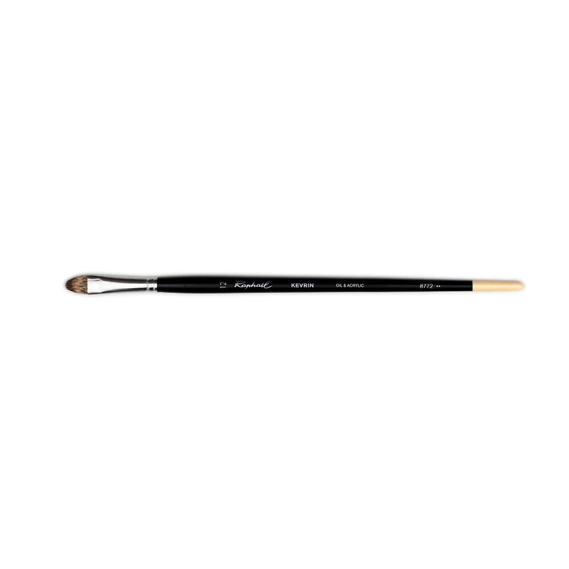 Raphael Kevrin+ Synthetic Natural Hair Blend Long Handle Filbert Brush