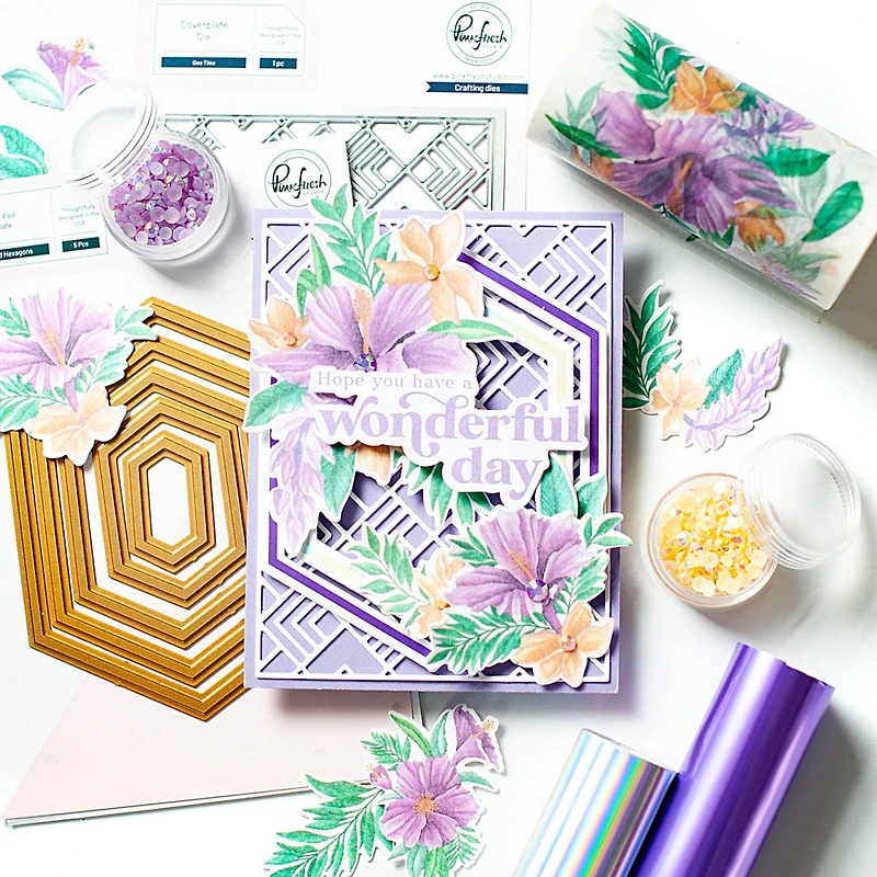 Pinkfresh Studio Hibiscus Washi Tape