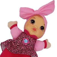 Goldberger Baby's First® Kisses™ 13" Bilingual Baby Doll with Leopard Print Shirt