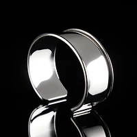 Rhodium Cuff Bracelet with Inlay by Bead Landing™
