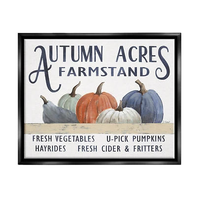Stupell Industries Autumn Acres Farmstand Framed Floater Canvas Wall Art