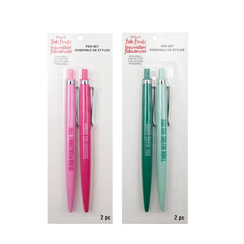 Assorted Pickleball Ballpoint Pens, 2pc. by Fab Finds