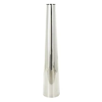 Silver Stainless Steel Metal Minimalistic Tall Floor Cone Vase