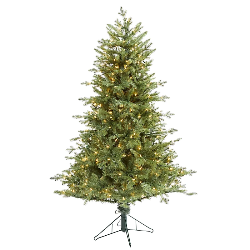 5ft. Pre-Lit New Hampshire Spruce Artificial Christmas Tree, Warm White LED Lights