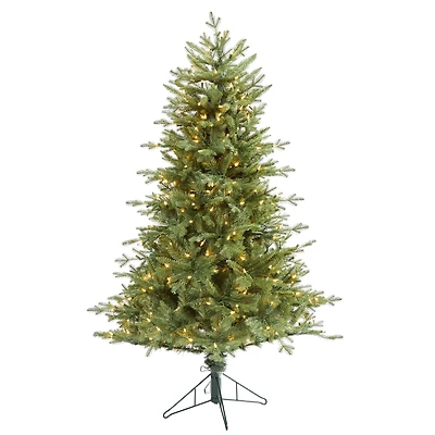 5ft. Pre-Lit New Hampshire Spruce Artificial Christmas Tree, Warm White LED Lights