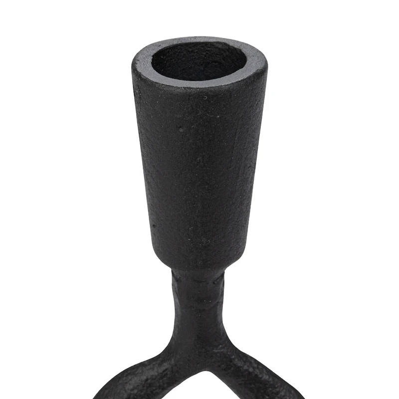 Hello Honey® Black Decorative Cast Metal Taper Candle Holder