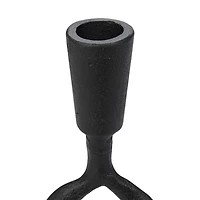 Hello Honey® Black Decorative Cast Metal Taper Candle Holder