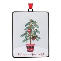12ct. Seasons Greetings Pine Tree Ornament