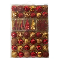 52ct. 6" Red & Gold Shatterproof Ornament Set