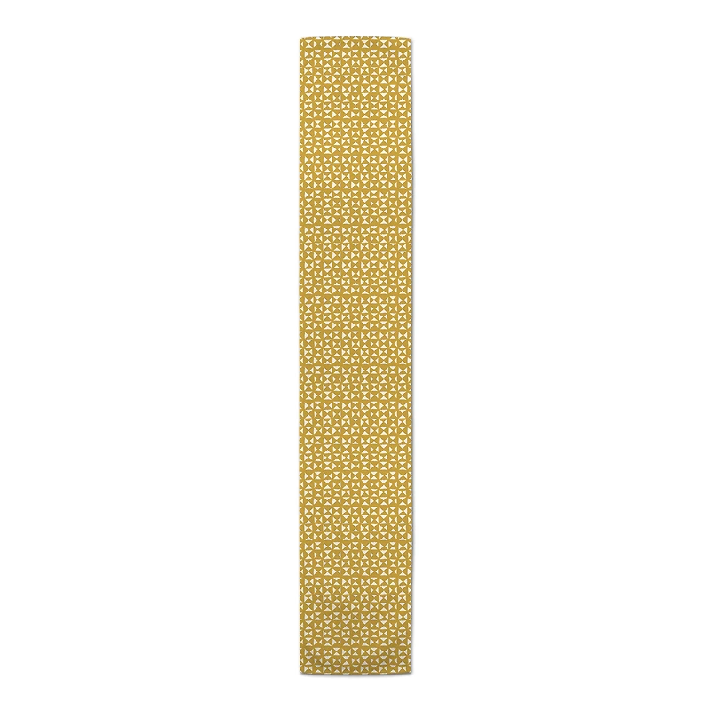 Gold Mid Mod Bohemian Outdoor Table Runner