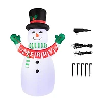 Mr. Christmas 10ft. Merry Snowman Outdoor Lit Inflatable
