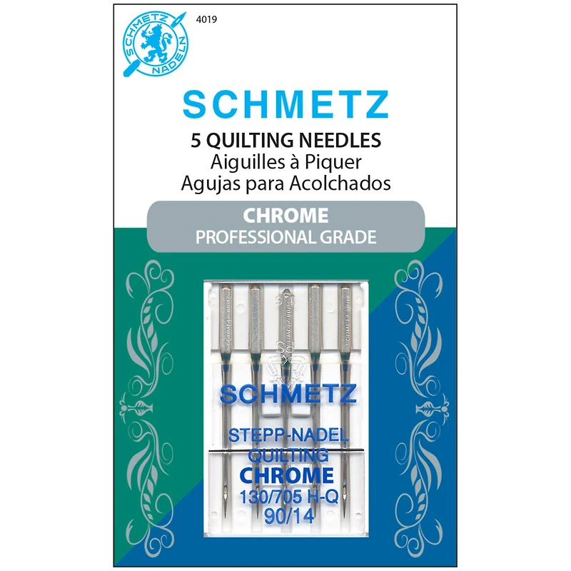 Euro-notions Schmetz Chrome Quilt Machine Needles, 90/14, 5ct.