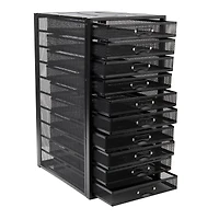 Mind Reader Black 10-Compartment Mesh Desk Organizer