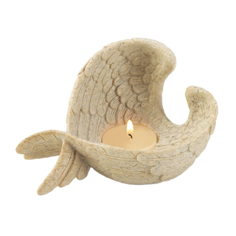Angel Wings Tealight Holder 5" x 3.5" x 3
