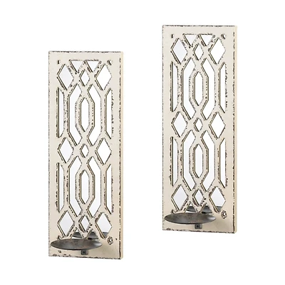17'' Deco Mirror Candle Wall Sconce, 2ct.