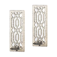 17'' Deco Mirror Candle Wall Sconce, 2ct.