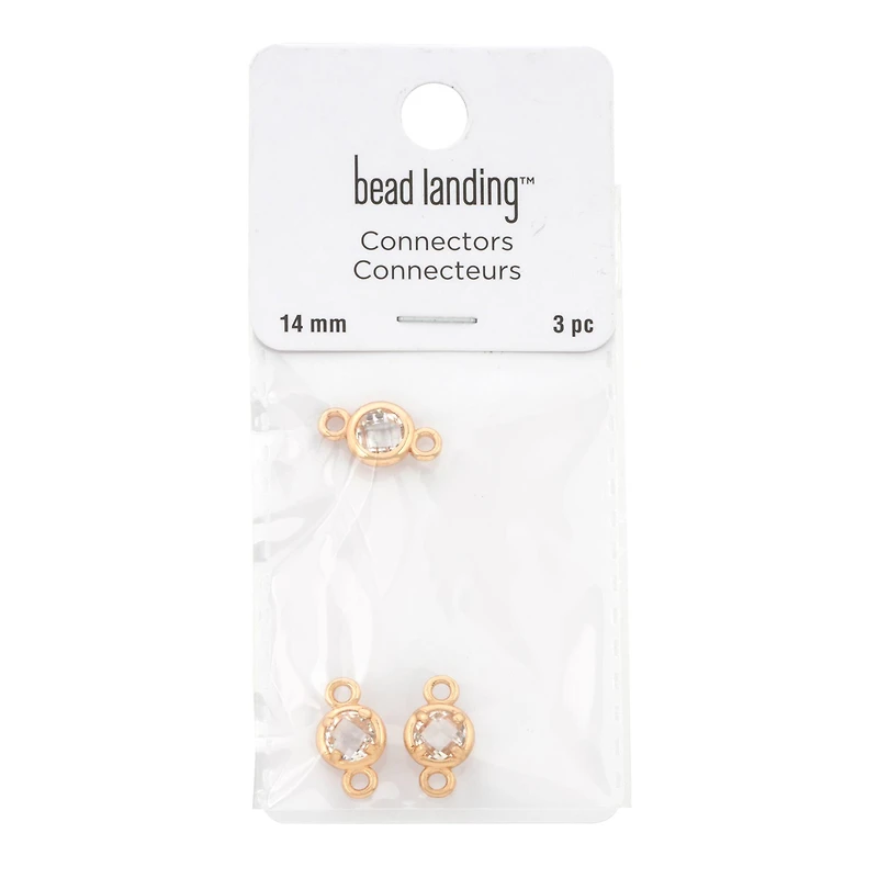 14mm Gold Circle Connectors, 3ct. by Bead Landing™