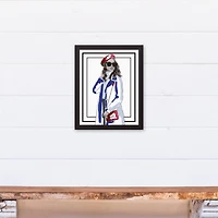 Fashion Illustration Canvas Wall Art in Black Frame