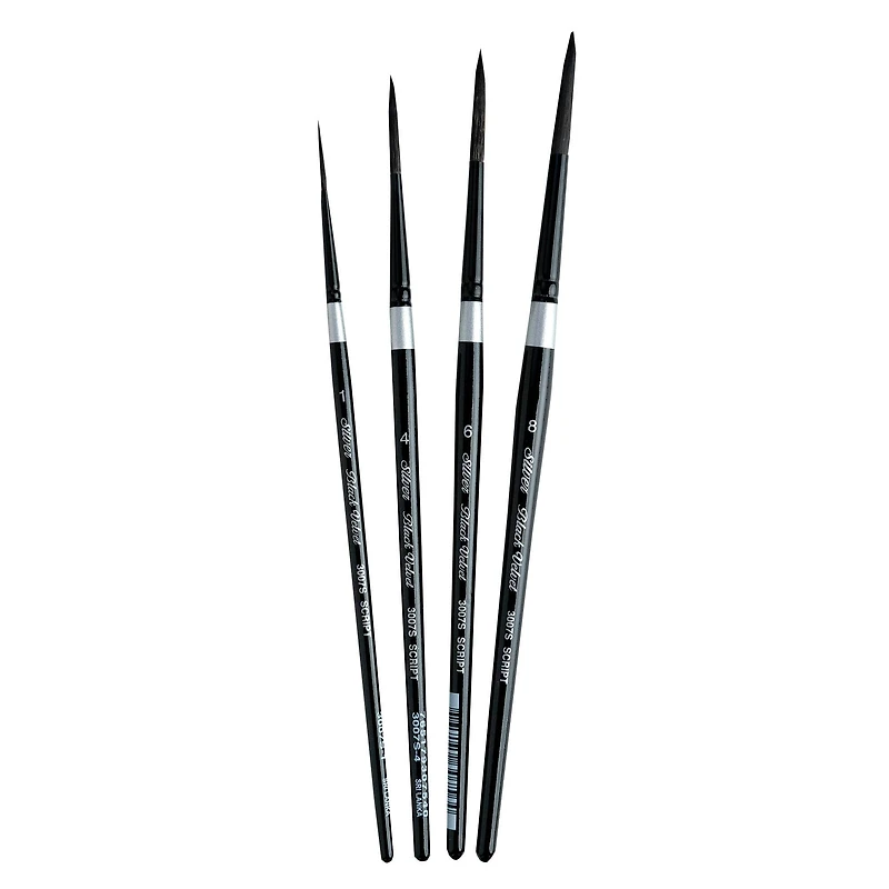 Silver Brush Limited Black Velvet® Liner Brushes Set