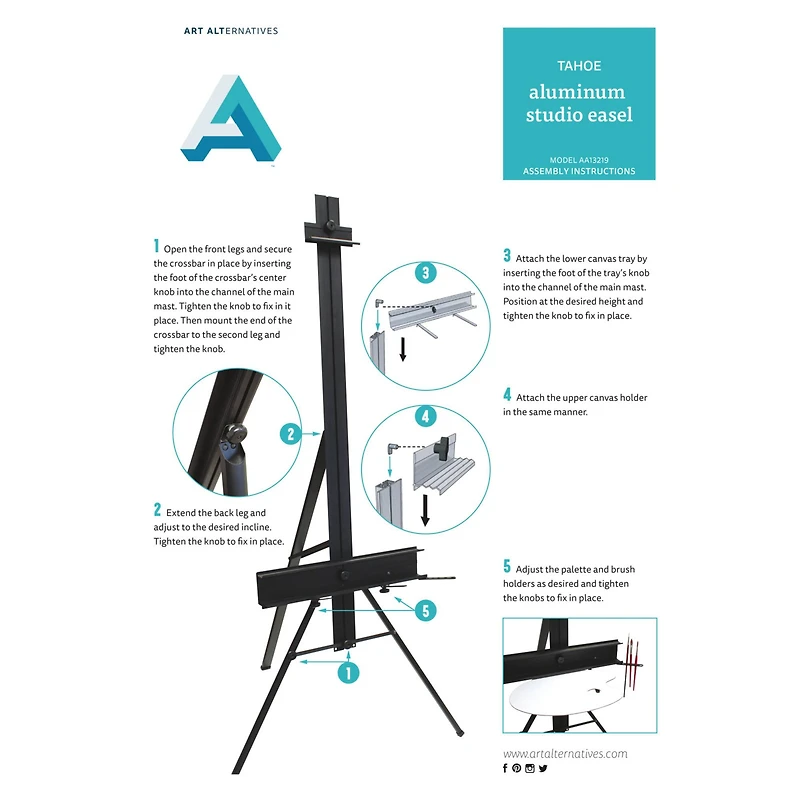 Art Alternatives Tahoe Aluminum Studio Easel