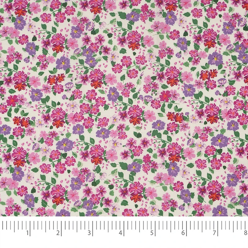 SINGER Spring Purple Floral Cotton Fabric Bundle