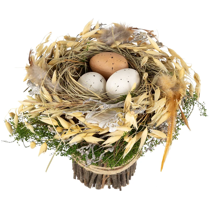 6.5" Bird's Nest with Eggs Easter Bundle Décor
