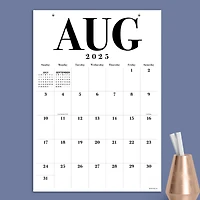 July 2025 - June 2026 Medium Art Poster Wall Calendar