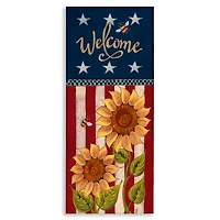 Stupell Industries Americana Welcome Country Sunflowers Canvas Wall Art