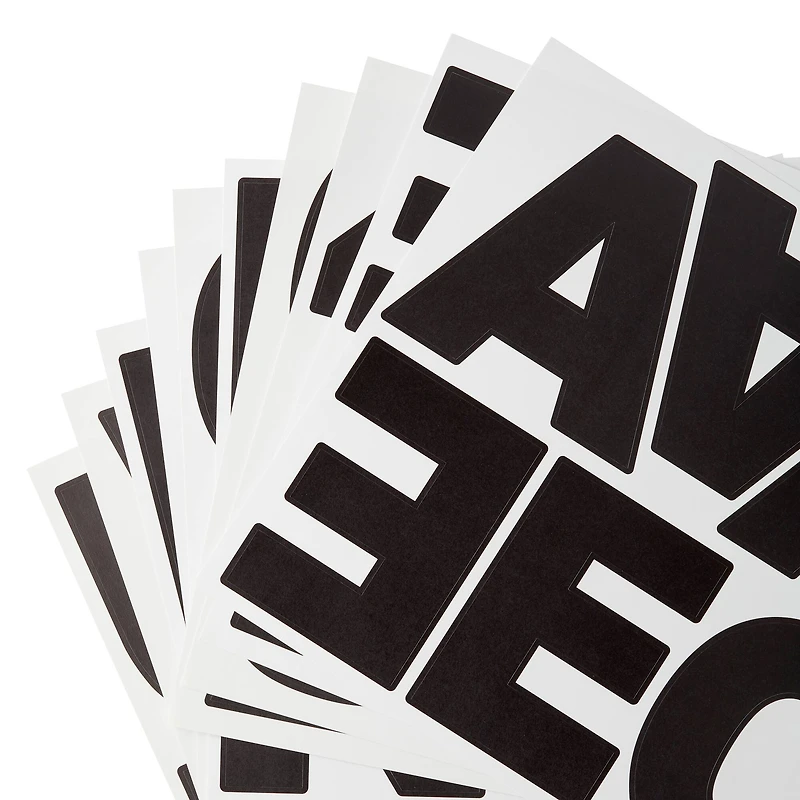 12 Packs: 72 ct. (864 total) 4" Black Block Alphabet Stickers by Recollections™
