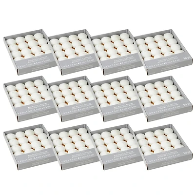 12 Packs: 40 ct. (240 total) Basic Elements™ White Floating Candles Value Pack by Ashland®