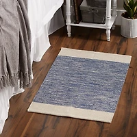 DII® French Blue Variegated Border Hand-Loomed Rug, 2ft. x 3ft.