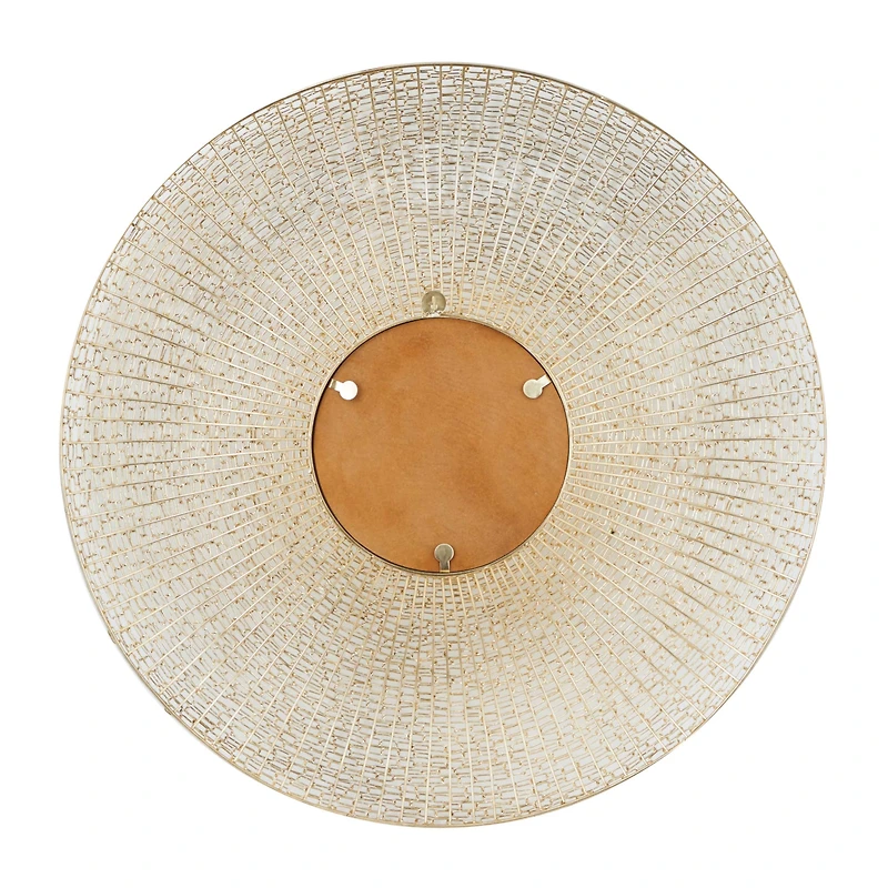 CosmoLiving by Cosmopolitan Gold Iron Contemporary Wall Mirror