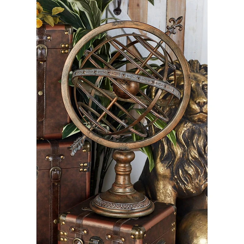 25" Brass Iron Traditional Globe