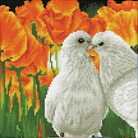 Diamond Dotz® Kissing Doves Diamond Painting Kit