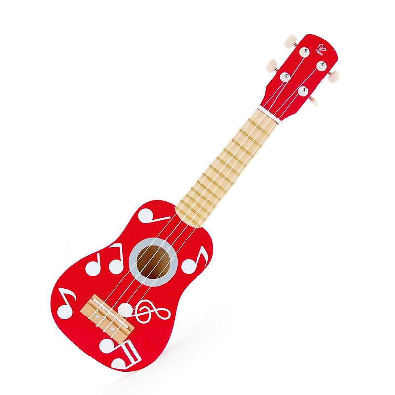Hape 21" Red Dot Kid's Wooden Toy Ukulele